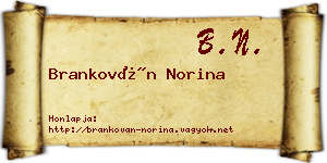 Brankován Norina névjegykártya